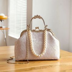 44222614995160 Traditional Beige Embellished Bag, Vintage Embellished Wedding Shoulder Bag, Vintage Rectangular Bag With Pearl Embroidery, Vintage Beaded Shoulder Bag For Events, Sling Crossbody Bag, Vintage Beaded Beige Bags, Bohemian Bag, Lace Bag, Bags Vintage