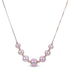 Imperial Pearls 18" 14K Cultured Pearl Brilliance Bead Chain Necklace Find sweet inspiration for tender finishing touches in this blusher's naturally pink cultured pearls, rosy precious metal and diamond-cut brilliance beads. Approx. 18"L Stamped 14K; rose gold Box-link chain with lobster-claw clasp Stone Information All sizes and weights approximate Pink Cultured Freshwater Pearl: Round (5-6mm, 6-7mm, 7-8mm, 8-9mm) Rose Gold Single Strand Necklace For Anniversary, Rose Gold Single Strand Necklace With Round Beads, Rose Gold Single Strand Pearl Necklace, Formal Pink High Luster Necklace, Pink Akoya Pearl Necklaces With Round Beads, Classic Rose Gold Necklaces With Round Beads, Pink Akoya Pearl Single Strand Necklace, Pink Akoya Pearl Round Bead Necklace, Feminine Rose Gold Necklace With Pearl Chain