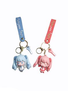 "Total Lenght 8.5\" Charm Size 2.5x2\" Weight 2.3oz Material Pvc" Miku Keychain, 14th Anniversary, Art Kawaii, Birthday List, Cute Keychain, Acrylic Charms, Happy Cat, Cute Pins, Key Chains