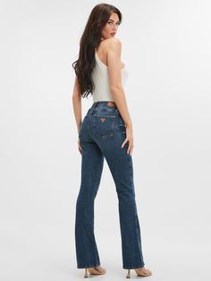 Sexy Flared Jeans | GUESS Guess Clothing Womens, Birkin Mom, Style Essence, Blue Fog, Guess Girl, Clothing Pieces, Straight Crop Jeans, Outfit Inspo Fall, Fashion Fits