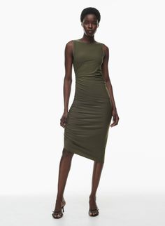 Aritzia Wilfred, Crewneck Dress, Everyday Luxuries, Body Measurements, Second Skin, Wedding Guest Dress, New Black, New Era, Beautiful Dresses