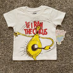 New Dr Seuss “If I Ran The Circus” T-Shirt. Size: 12 Months. Color: White. Tagless. 100% Cotton. Dr Seuss Shirts, Y2k Girl, Old Navy Kids, Kindergarten First Day, Girl Rainbow, Rainbow Brite, The Circus, Skull Shirts, Cool Graphic Tees