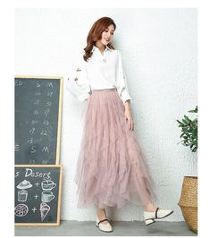 Brand Name: NuktyMaterial: MeshStyle: High StreetElasticity: Slight StrechOrigin: Mainland ChinaCN: GuangdongFabric Type: MeshWaistline: empirePattern Type: SolidFit Type: Regulai FitSilhouette: PleatedDresses Length: Mid-CalfAge: 18-24Decoration: NONEGender: WOMEN[23y 3m 8d] Non-stretch Tulle Maxi Skirt, Chic Non-stretch Tulle Skirt, Casual Tulle Maxi Skirt For Spring, Feminine Skirt For Spring, Chic Non-stretch Pink Skirt, Pink Non-stretch Skirt For Spring, Non-stretch Pink Skirt For Spring, Pink Non-stretch Skirt For Party, Casual Spring Tulle Skirt