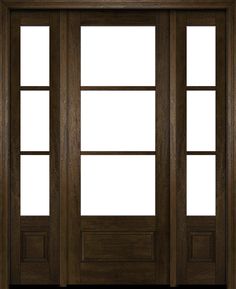 thermaic doors are made from wood and have glass panels that match with the exterior door