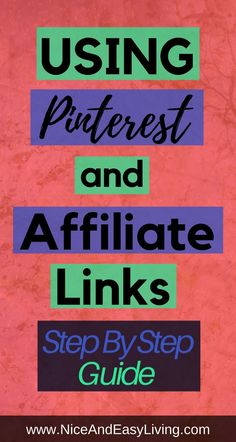 the title for using pinterest and afficate links