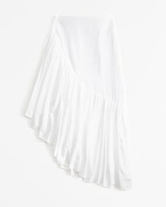 Women's Asymmetrical Ruffle Maxi Skirt | Women's Bottoms | Abercrombie.com Ruffle Maxi Skirt, Womens Maxi Skirts, Women's Bottoms, American Clothing, Low Iron, Matching Top, American Apparel, Side Zipper, Maxi Skirt