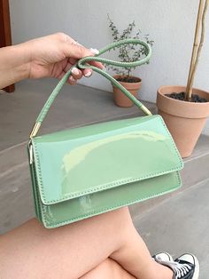 Bag For Love - Patent Shoulder Bag - Women Shoulder Bags Product Description Color Green Strap Type Top Handle Pattern Type Plain Style Fashionable Bag Size Small Quantity 1 piece Magnetic Yes Type Square Bag Coating 100% Polyurethane Composition 100% Polyurethane Material PU Leather Size Chart INCH CM Size Bag Width Bag Height Bag Length one-size 3.1 5.1 9.4 Size Bag Width Bag Height Bag Length one-size 8 13 24 Similar Products h2 { text-align: center; } .red-box { width: 100%; display: flex; f Trendy Green Rectangular Shoulder Bag, Green Rectangular Baguette Bag With Mobile Phone Pocket, Green Crossbody Baguette Bag For Shopping, Trendy Green Box Bag With Large Capacity, Trendy Green Baguette Bag With Removable Pouch, Trendy Large Capacity Green Box Bag, Trendy Green Satchel Baguette Bag, Green Rectangular Baguette Bag For Shopping, Trendy Green Box Bag With Removable Pouch