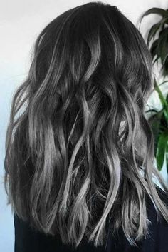 Salt And Pepper Hair Color, Pepper Hair Color, Pepper Hair, Salt And Pepper Hair, Balayage Blonde, Gray Hair Highlights, Grey Ombre