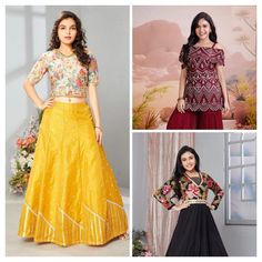 Lehenga Choli /Girls Lehenga choli / Anarkali/kids wedding wear /Festive wear/Embroidered Designer Lehenga choli with dupatta/Designer dresses. Please check our entire collection on this link : https://www.etsy.com/shop/EthnicPehnava Fabric as absolutely kids friendly with no color variation  Specifications: * Brand - Ethnic Pehnava * Type - Lehenga Choli with Dupatta * Sleeves - sleeves attached. * Neck - Round * Closure - Back Zipper/ Buttons * Pattern - Embroidered * Fabric- Silk  * Lining - Butter Crepe (Very Soft) * Top - Back buttons with extra 1 inches margin from both the sides. * Skirt- Waistline with elastic band & Side hidden zipper * Occasion - Festival / Wedding/ Party * Made In: India Items Included in Package: 1 Blouse, 1 Lehenga, 1 Dupatta , Sleeves attached 1 Anarkali top Dresses Anarkali, Girls Lehenga, Anarkali Tops, Black Anarkali, Lehenga Choli Designs, Yellow Lehenga, Kids Wedding, Indo Western Dress, Designer Lehenga