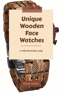 Pin showcasing unique wooden face watches highlighting their eco-friendly design and charm, perfect for special occasion gifts.