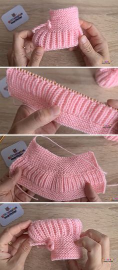 the instructions for making a knitted mitt