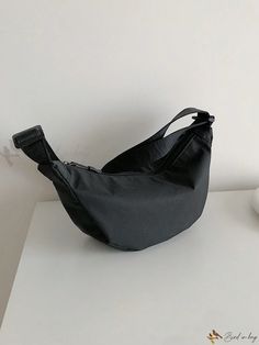 Bird in Bag - Premium Womens Nylon Chest Bag / Versatile Waist Bag / Stylish Corduroy Female Bag, Perfect for Every Season Black Nylon Hobo Bag For Daily Use, Casual Black Nylon Hobo Bag, Black Nylon Hobo Shoulder Bag, Minimalist Bag, Adjustable Bag, Monogram Tote, Stylish Shoulder Bag, Tote Pattern, Tote Bag Pattern