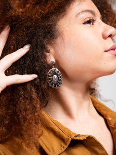 Expertly crafted with a Western-inspired design, these Concho Drop Earrings by Bowie are a sophisticated and versatile addition to any jewelry collection. Adorned with intricate wrapped details, they provide a polished touch to any outfit. Elevate your style with these unique earrings. SizeHEIGHT: 2"WIDTH: 1.25" QualityMade with premium materials for quality and endurance Imported E9520 Unique Earrings, Jewelry Collection, Design Inspiration, Drop Earrings