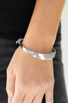 A hammered silver bead glides along two strands of gray leather that attach to an asymmetrical silver bar that curls out into a hook. Features a hook closure. Sold as one individual bracelet. Paparazzi Accessories Jewelry, Jewelry Watch, Jewelry Bracelets Silver, Silver Bar, Toggle Bracelet, Paparazzi Accessories, Gray Leather, A Hook, Silver Bead