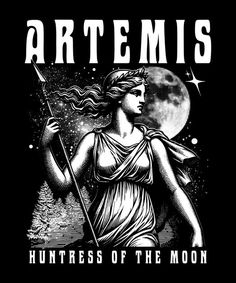 Artemis ancient god greek T-Shirt Design Template Greek Mythology Tshirt Design, Greek Mythology Shirt, Mechanics Logo