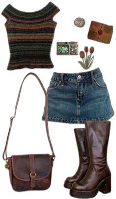 Book Outfit Ideas, 2000s Core, How To Have Style, Outfit Ideas Spring, Mode Hippie, Look Book