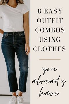 Classic Outfits For Women, Stylish Outfits Casual, Easy Outfits, Outfit Combos, Fashion Capsule Wardrobe, Easy Outfit, Outfit Jeans