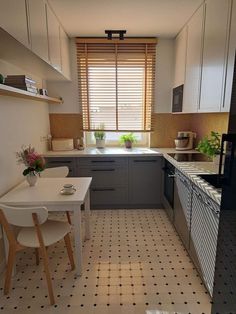 the small kitchen is clean and ready for us to use