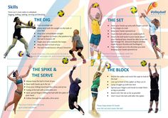 the volleyball players are doing different things to play in this game, and they have their hands up