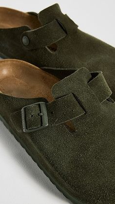 Find BIRKENSTOCK Boston Clogs on Editorialist. Upper: Cowhide suede. Molded footbed. Adjustable buckle strap. Round toe. Rubber sole. Made in Germany. This item cannot be gift-boxed. Suede Slip-on Mules With Buckle Closure, Closed Toe Suede Clogs With Buckle Closure, Suede Closed Toe Clogs With Buckle Closure, Suede Sandals With Tang Buckle And Round Toe, Suede Clogs With Buckle Closure And Round Toe, Suede Slip-on Clogs With Buckle Closure, Leather Mules With Tang Buckle And Round Toe, Casual Suede Mules With Buckle Closure, Green Closed Toe Clogs With Buckle Closure