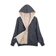 Women's Long Hoodies Coats Tunic Winter Warm Fleece Lined Zip Up Hooded Sweatshirt Jacket Coat Features: 1. Fashion women's tops. 2.V-neck design makes you more attractive. 3. High quality manufacturing. 4. There are fashionable long sleeves. 5.It's very fashion and make you so beauty. Product Description: Occasion: Daily, show the case, party Season: spring, summer, autumn Size: 4(S).  Color: Gray.  Gender: female.  Age Group: adult. Zipper Hoodie Women, Womens Hooded Sweater, Padded Jacket Women, Hooded Sweater Coat, Plush Coat, Plus Size Winter, Fall Dress, Top Plus Size, Winter Jackets Women