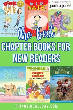 children's books about new readers with text overlay that reads, the best charter books for new readers