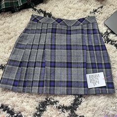 Asos Size Us 4, Plaid Mini Skirt. Pleated On One Side In The Front The Back Is Straight. Never Worn Still Has The Tag On!!! Casual Purple Mini Skirt For Fall, Casual Purple Pleated Mini Skirt, Purple Pleated Skirt-style Skort, Purple Fitted Mini Skirt For School, Pleated Purple Skort, Purple Pleated Mini Skirt For School, Purple Pleated Skort, Purple Casual Skort For School, Purple Mini Skirt For Fall