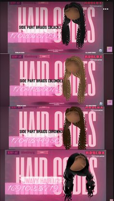 an advertisement for hair products with different types of braids