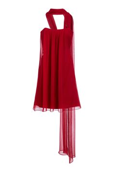 Silvia Chiffon Scarf Mini Dress Chiffon Mini Dress, Chiffon Scarf, Strapless Mini Dress, Red Mini Dress, Stage Outfits, Silk Chiffon, Fancy Dresses, Dream Dress, Moda Operandi