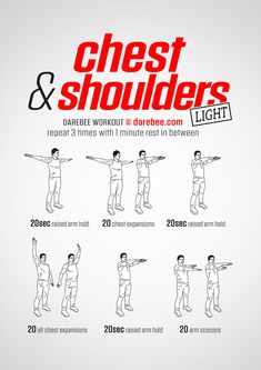 a poster showing how to do shoulder work