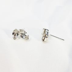 Magnificent and dainty bridal crystal stud earrings. These gorgeous cluster earrings are made from high-quality NICKEL FREE silver coating, carefully handset with Swarovski crystals. You can choose your desired finish - yellow gold, rose gold or silver in the drop-down menu. These earrings will be perfect for your wedding day and any other glam and shiny event. No matter what hairdo you'll wear - they will be noticed, you will be noticed! Get these earrings and be chic and shiny on your happiest Crystal Prong Setting Earrings For Party, Classic Crystal Earrings For Pierced Ears, Classic Crystal Pierced Earrings, Classic Crystal Earrings With Prong Setting, Classic Crystal Earrings With Prong Setting For Party, Classic Prong Set Crystal Earrings For Wedding, Classic Wedding Crystal Earrings With Prong Setting, Classic Anniversary Earrings With Rhinestones, Classic Rhinestone Earrings For Anniversary