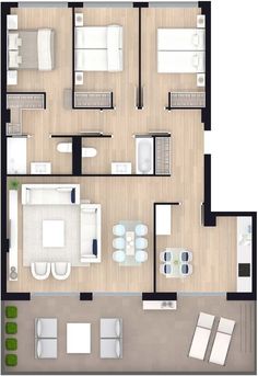 the floor plan of a two bedroom apartment