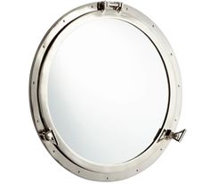 an image of a mirror that is in the shape of a ship's porthole