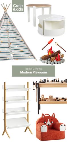 modern playroom design ideas for the kids to use in their home or office space