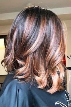 Highlights For Dark Brown Hair, Lob Haircut, Hair With Highlights, Dark Brown Hair Color