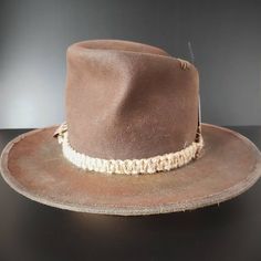 Distressed Brown Hat For Western-themed Events, Wide Brim Distressed Brown Hat For Western-themed Events, Custom Brown Felt Hat For Western-themed Events, Distressed Brown Flat Brim Hat For Western-themed Events, Dark Brown Felt Cowboy Hat, South Pasadena, Dark Chocolate Brown, No Name, Hat Sizes