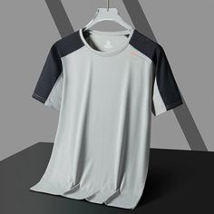 Plus Size T Shirt Men Top Tees Summer Streetwear Short Sleeves Casual– Queencloth Gray Crew Neck T-shirt For Light Sports, Gray Short Sleeve Sportswear T-shirt, Casual Stretch T-shirt For Outdoor, Casual Stretch T-shirt For Outdoor Activities, Sporty Gray Tops For Outdoor, Gray Stretch Tops For Outdoor, Stretch Gray Tops For Outdoor, Sporty Gray Top For Outdoor, Stretch T-shirt With Short Sleeves For Outdoor