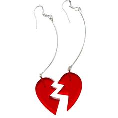 PRICES MAY VARY. Perfect accessory for cosplays and fans looking for some bizarre adventure gifts Heart Size: 26mm / Total Length: 85mm Weight: 0.11oz (3g) Material: Acrylic & Metal (Zinc Alloy) 100% Satisfaction Guaranteed or Full Refund These cracked/split heart earring are perfect for JPP cosplay/costume wear but are also comfortable enough to be worn as everyday fashion jewelry. These ear ring are inspired by the popular anime / manga series so they make great, unisex gifts for any fan. If y Themed Red Earrings, Valentine's Day Heart-shaped Themed Jewelry, Valentine's Day Heart Shaped Themed Jewelry, Valentine's Day Themed Heart Jewelry, Red Heart-shaped Novelty Jewelry, Red Valentine's Day Themed Jewelry, Red Themed Jewelry For Valentine's Day, Jean Pierre Polnareff, Anime Earrings