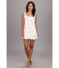 KAS New York Loretta Cutwork Tunic Dress White - 6pm.com Long Top Dress, White Dresses For Women, Cut Work, Too Short, Dress White, Tunic Dress, Long Tops, Perfect Dress, Me Too Shoes