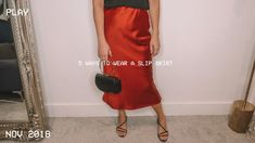 5 Ways To Wear The Slip Skirt | Petite Side of Style Skirt Petite, Satin Slip Skirt, Slip Skirt, Satin Slip, New Series, 5 Ways, Blog Post