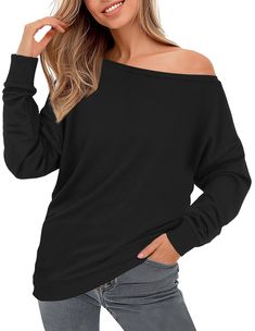 PRICES MAY VARY. Versatile Off-Shoulder Design: This sweatshirt can be worn as off-shoulder for a chic look, or as a classic boatneck for a more modest style, catering to different fashion preferences Inclusive Sizing Options: Available in sizes ranging from M to 3XL. Whether you prefer a relaxed or slightly fitted look, it provides the flexibility to suit different shapes and sizes Premium Fabric for Comfort and Durability: Crafted from high-quality materials, including 95% polyester and 5% spa Casual Cotton Off-shoulder Top, Black Drop Shoulder Sweatshirt For Everyday, Casual Off-shoulder Top For Loungewear, Relaxed Fit Boat Neck Tops For Fall, Casual Cotton Off-shoulder Top With Long Sleeves, Black Basic Drop Shoulder Sweatshirt, Casual Black Off-shoulder Top, Casual Boat Neck Top With Relaxed Fit, Oversized Off-shoulder Cotton Top