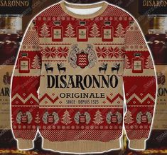 [Special Edition] Disaronno Originale Since 1525 Ugly Christmas Sweater – Maria available in T-shirt, hoodie, tank top, longsleeve, multi color and size S M L XL XXL 3XL 4XL 5XL. Shipping from the US. Easy 30 day return policy - Shop now! 6.1-ounce, 100% cotton .Double-needle neck, sleeves and hem; Roomy Unisex Fit. Ash is 99% cotton, 1% poly; Sport Grey is 90% cotton, 10% poly; Dark Heather is 50% cotton, 50% polyester .Decoration type: Digital Print. Made by Gildan Timeless Christmas, Sweater Designs, Christmas Motifs, Unisex Christmas Gifts, Holiday Sweaters, Unique Sweaters, Christmas Sweater Men, Christmas Style, 3d Christmas