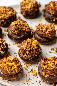 These breadcrumb-free Vegan Stuffed Mushrooms are little umami bombs, with a rich, nutty, and hearty filling baked into marinated mushrooms. They’re the BEST party appetizer or side dish! Vegan, Gluten-Free, and Grain-Free. Nut-Free Option. Vegan Stuffed Mushrooms, Mushroom Appetizers, Best Party Appetizers, Vegan Fries, Marinated Mushrooms, Roasted Mushrooms, Party Appetizer, Best Party, Perfect Appetizers