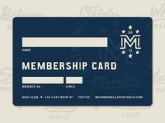 an image of a member card with the name and number in white lettering on it