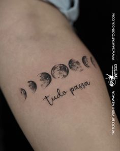 Tattoo Moonphase Tattoo, Moon Phases Tattoo Designs, Phases Of The Moon Tattoo, Moon Phase Tattoo, Earthy Tattoos, Moon Phases Tattoo, Mystical Tattoos, Phrase Tattoos, Hand Poked Tattoo