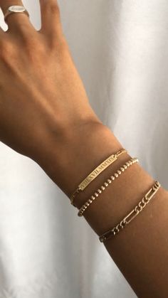 Totally customizable with any date that’s close to your heart! Available in 14k gold filled or sterling silver. Made to last and that’s a good thing because you’ll never want to take it off. Engraved Bracelet, Roman Numeral, Jewelry Inspo, Gold Bangles, Delicate Bracelet