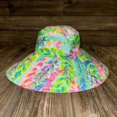 Nwot Lilly Pulitzer Floppy Sun Hat Multi Catch The Wave Bright And Beautiful! Additional Items Listed In This Print Ac Spring Multicolor Sun Hat With Flat Brim, Multicolor Summer Hat For Garden Party, Pink Sun Hat With Upf 50+ For Spring, Multicolor Wide Brim Sun Hat For Garden Party, Pink Upf 50+ Sun Hat For Spring, Multicolor Summer Hats For Kentucky Derby, Multicolor Spring Hat With Upf 50+, Pink Flat Brim Hat For Beach Season, Pink Spring Hat With Upf 50+