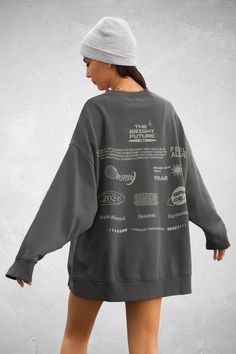 Step into nostalgia and comfort with our Classic Logo Oversized Sweater. Made for both men and women, this high-quality cotton sweater blends timeless style and durability. Its oversized fit and iconic logo add a touch of vintage to any outfit. Versatile and cozy, it's perfect for everyday wear or making a statement. Whether you love its retro vibes or seek ultimate comfort, this sweater is a must-have. Elevate your style effortlessly with this iconic, top-quality sweater--an essential for classic fashion and lasting comfort. Embrace the blend of nostalgia and modern fashion with our premium sweater. 🌱 SAVING THE TREES WITH EACH PURCHASE 🌱 With every purchase you make, we pledge to plant a tree. Your support not only benefits the environment but also transforms lives. Join us in planting Oversized Branding Sweatshirt For Streetwear, Oversized Gray Tops With Logo Print, Oversized Branded Sweatshirt For Streetwear, Oversized Gray Top With Logo Print, Oversized Gray Sweatshirt With Logo Print, Oversized Text Print Sweatshirt For Loungewear, Loungewear Drop Shoulder Sweater With Letter Print, Loungewear Letter Print Drop Shoulder Sweater, Oversized Long Sleeve Logo Print Sweatshirt