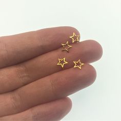 Tiny star earring gold and silver stud gold star studs tiny | Etsy Tiny Gold Star Cartilage Earrings, Gold Piercings With Star Charm As Gift, Celestial Star-shaped Piercings As Gift, Celestial Star-shaped Piercings For Gifts, Celestial Star Piercings Gift, Elegant Gold Star Piercings, Gold Nickel-free Star Cartilage Earrings, Gold Star Cartilage Earrings Nickel Free, Gold Star-shaped Dainty Cartilage Earrings