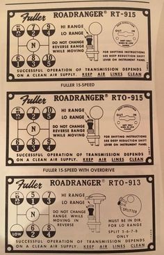 three different types of roadrangers are shown in black and white on a piece of paper